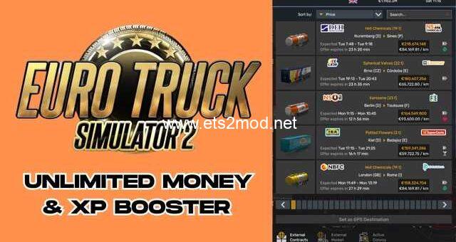 ETS - 2 Sınırsız Para ve XP Güçlendirici (1.55) 3 Unlimited Money XP Booster v1.5 ETS2 1.55 1 640x340 1