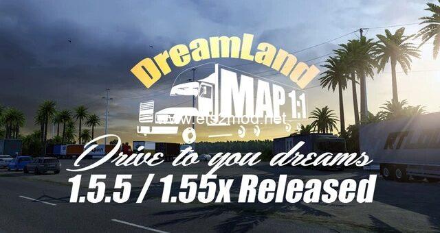 ETS - 2 DreamLand Harita Modu (1.55) 2 cover dreamland map v155 gzkpD6G36wXKFT 640x340 1