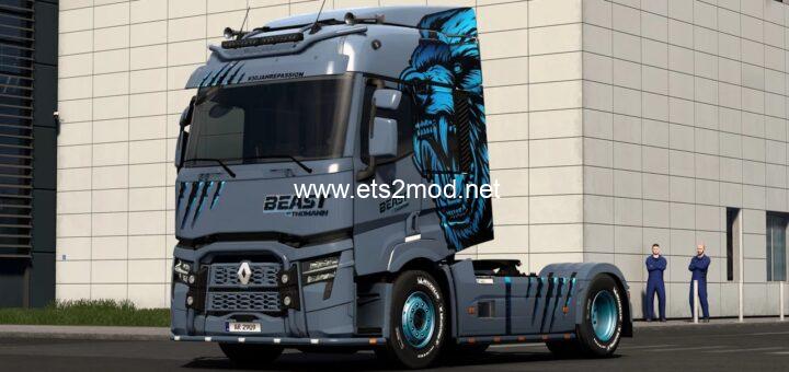 ETS - 2 Renault T Beast Skin 9 cover renault beast skin v10 ptXIQHl5GhESAG 720x340 1