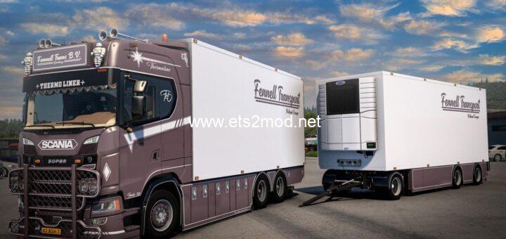 ETS - 2 Scania NG S580 V8 Thermo Line Tandem Çekici + Dorse Modu (1.55) 1 Scania NG S580 V8 Thermo Line Tandem 1 1 720x340 1
