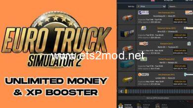 utf 8Unlimited Money XP Booster v1.6 E28093 ETS2 1.55 640x340 1